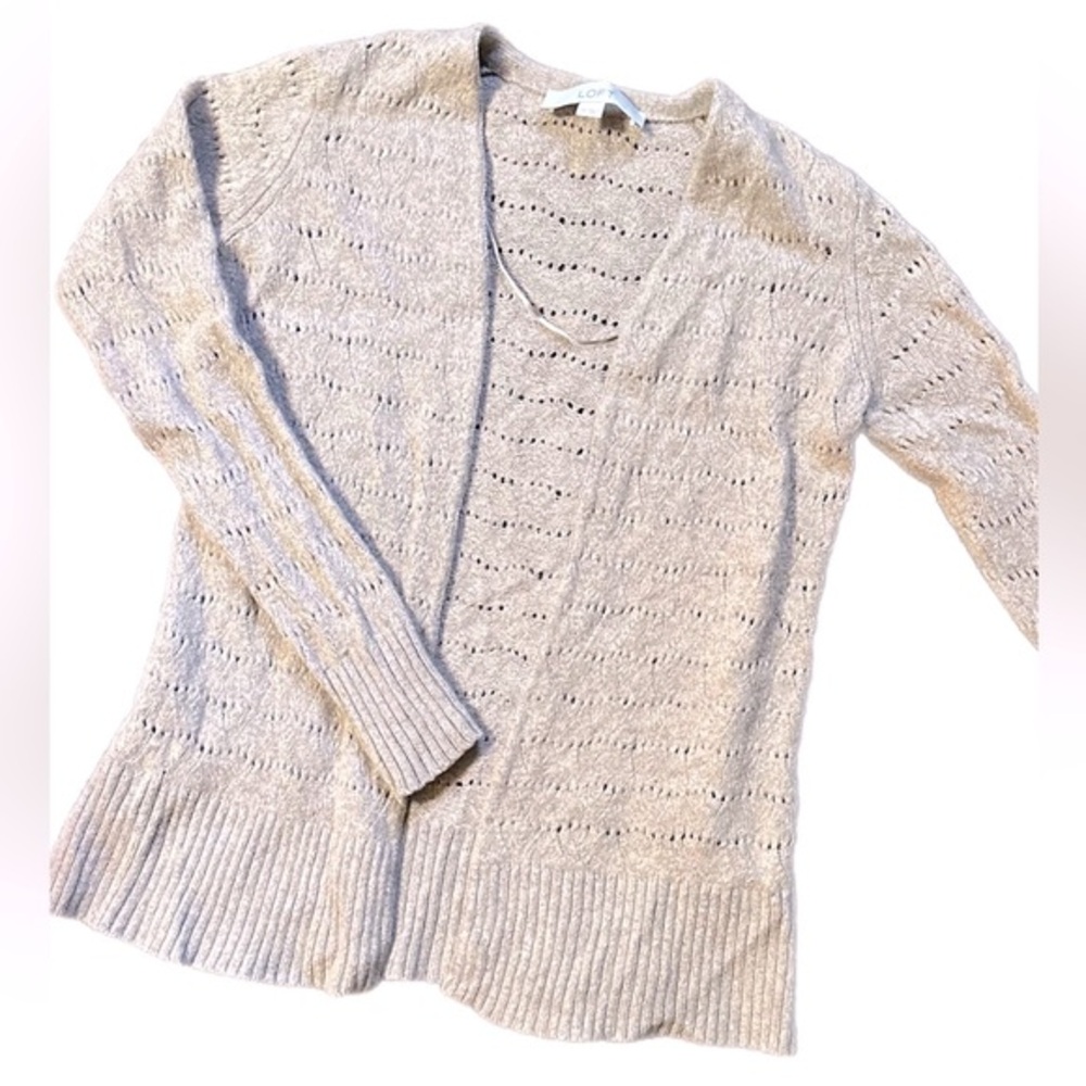 LOFT Size xs beige women’s cardigan